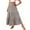 Gray, variant on Summer Skirts for Women Flower Printed Casual Ruched Elastic Waist Maxi Skirt Holiday Beach Clothing Womens Maxi Skirt