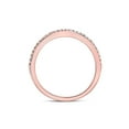 thumbnail image 4 of 10kt Rose Gold Womens Round Diamond Single Row Stackable Band Ring 1/8 Cttw, 4 of 4