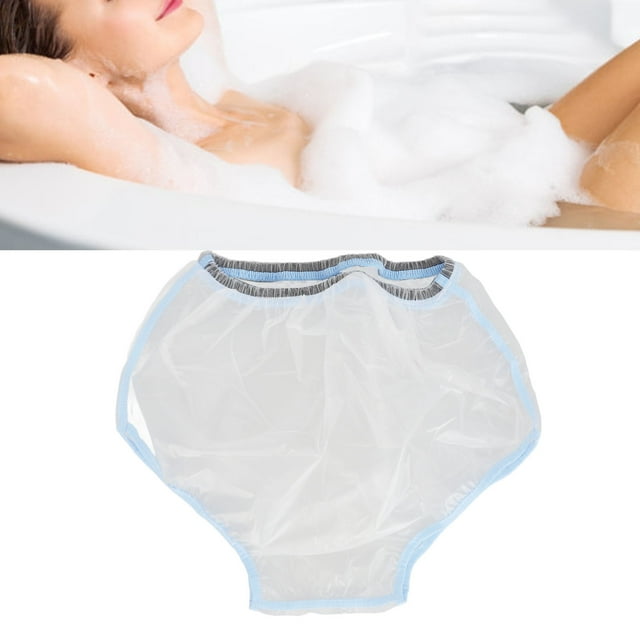 Pantalons d'Incontinence Réutilisables Imperméables, Housse de Douche Douce et Imperméable Matériau Respirant, Ajustement Universel pour sous-Vêtements de Douche Unisexes avec Autocollants Imperméables