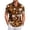 Brown, variant on HAJWOH Hawaiian Shirt for Men Casual Button Down Short Sleeve Summer Beach Shirts Loose Fit Floral Print Tropical Tops