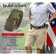 thumbnail image 3 of Men's Golf Belt in 1.5 Antique Gold Brass Slider Buckle with Canvas Web Belt Small Black, 3 of 5