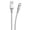 Silver, variant on Scosche Strikeline Premium 15W USB to USB-C Charge & Sync Braided Cable 4-ft. Space Gray CAB4-SP