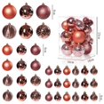 thumbnail image 5 of 36 bolas navideñas decorativas de color vino tinto y dorado de 4, 6 y 8 cm para colgar en el árbol de Navidad para la fiesta de Navidad de 2025, 5 of 5