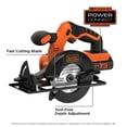 thumbnail image 4 of BLACK+DECKER 20V MAX POWERCONNECT Lithium-Ion 5-1/2 In. Cordless Circular Saw with (1) 1.5Ah Battery and Charger, 4 of 7