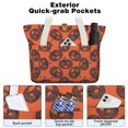 thumbnail image 2 of Tote Bag for Women - Halloween Swirled Pumpkins Pattern Shoulder Bag - Large Utility Work Duffle Bag with Zipper Handbag for Travel, Work, Sprots, 2 of 5