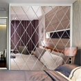 thumbnail image 5 of Pegatinas de pared con espejo de diamante 3D, pegatinas autoadhesivas extraíbles para decoración artesanal en sala de estar, baño y más, 5 of 5