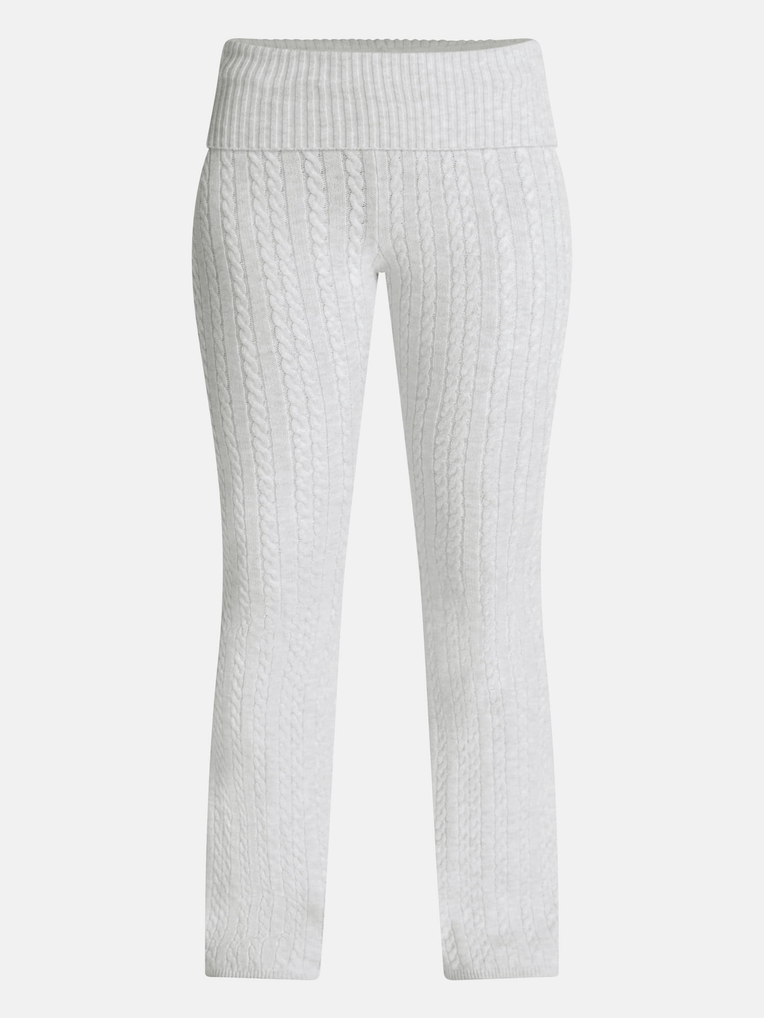 No Boundaries Cable Knit Sweater Pants, 33'' Inseam, Women's XXS-XXL