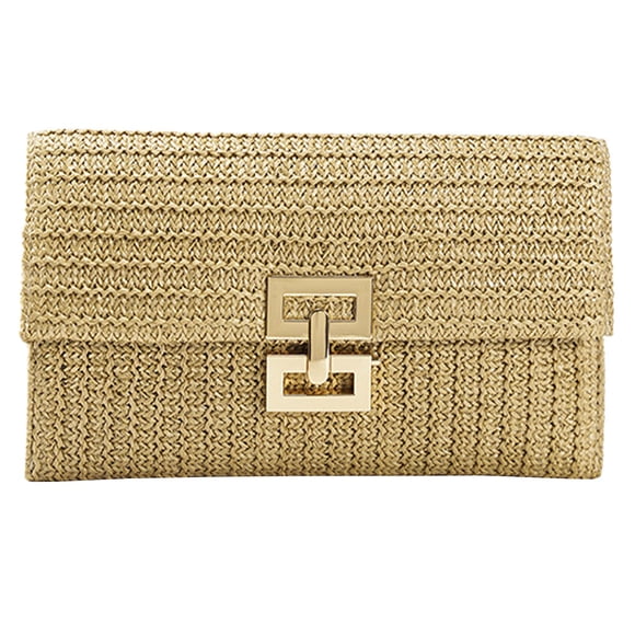 Bolso de mano tejido informal, bolso de mano tejido, monedero, bolso de mano tipo sobre