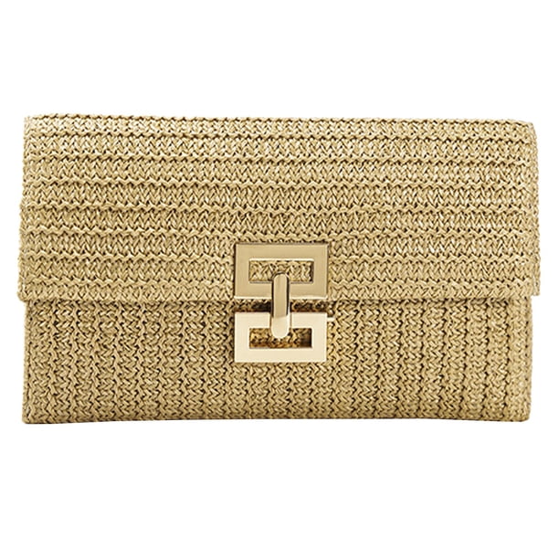 Bolso de mano tejido informal, bolso de mano tejido, monedero, bolso de mano tipo sobre