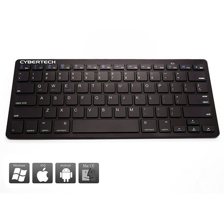 CyberTech Bluetooth Ultra-Thin Keyboard for iPad Air/ Air 2,iPad Pro,iPad mini 1/ 2/ 3/ 4,iPad 2/ 3/ 4, Galaxy Tablets,Windows Tablets,and Other Mobile Devices,For IOS,Andriod,Windows