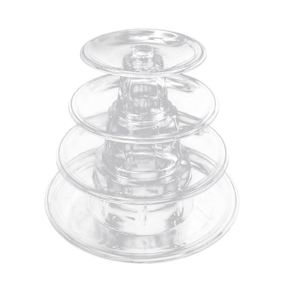 Tineasur Cake and Macaron Tower Transparent Plastic Multi layered Dessert Display Easy to Install Storage Holder 1Pack