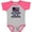 Baseball Heather and Hot Pink, variant on Fireman Daddy is a Firefighter Boys or Girls Baby Bodysuit