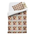 thumbnail image 2 of Flower and Highland Cow Duvet Cover and Pillowcase Set for Single Bedding, Bedroom Accessories for Kids Teens, 2 of 5