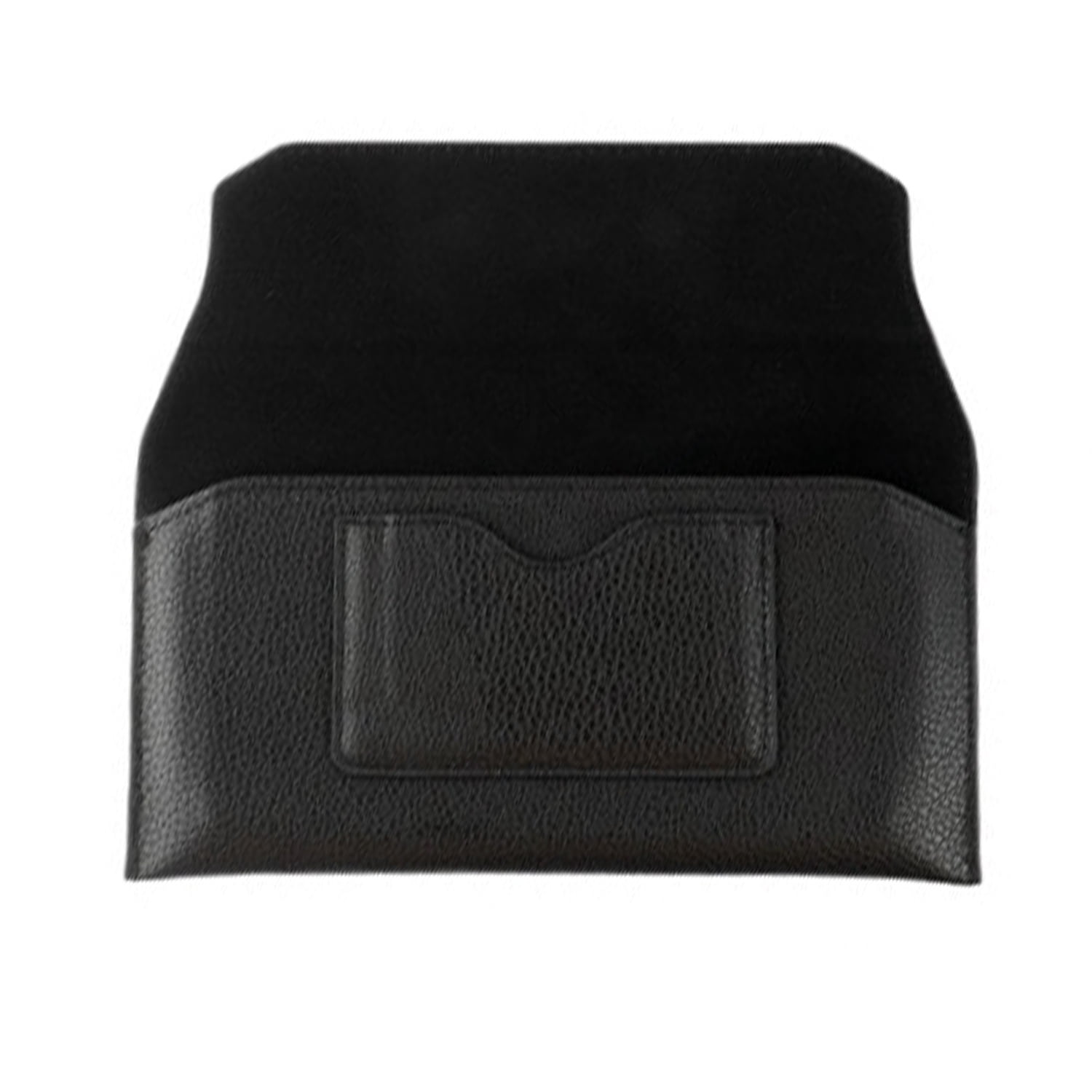 Durable EVO 7.2" Horizontal Lychee Leather Pouch with Belt- Black