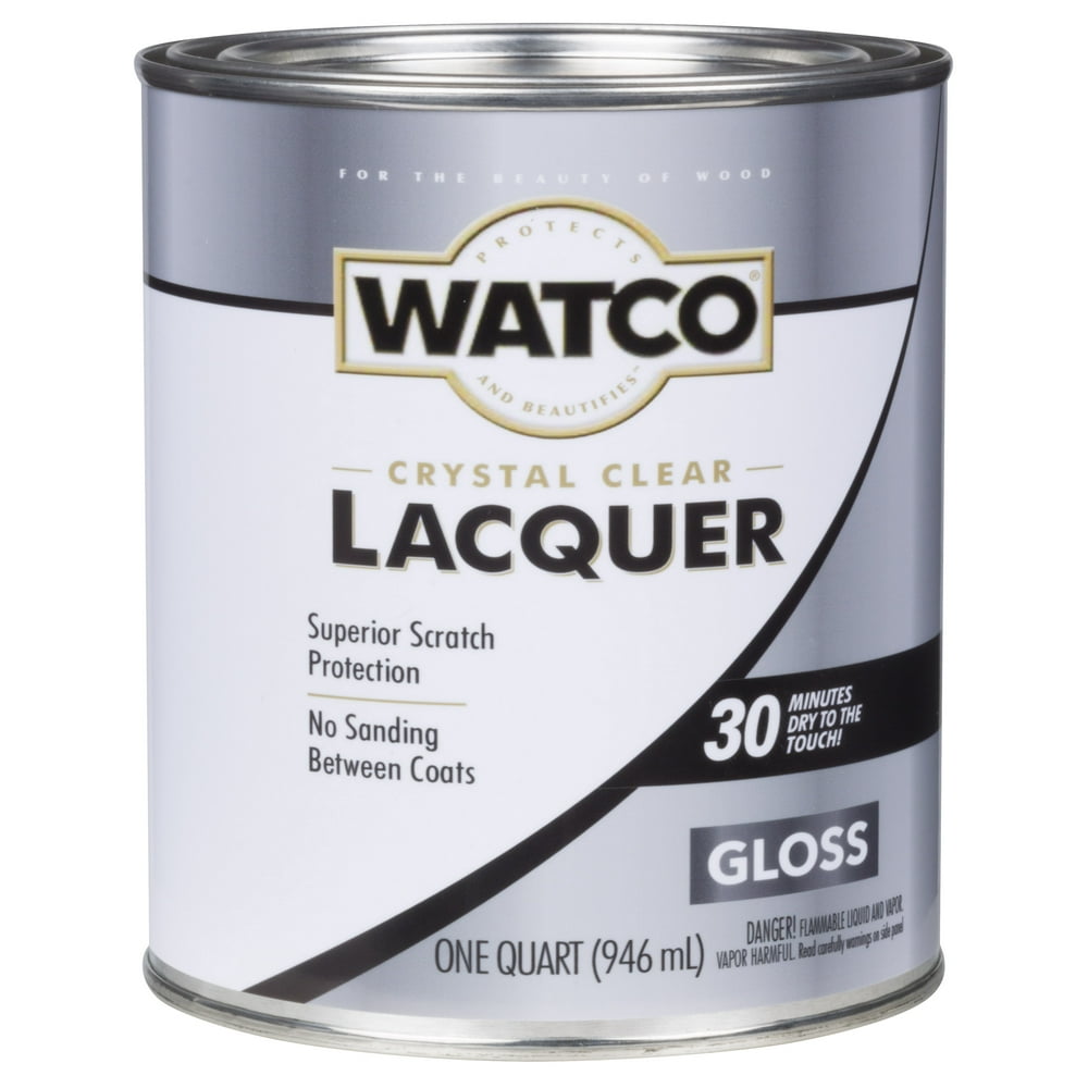 Clear, Watco Lacquer Gloss 275 VOC Wood Finish, Quart