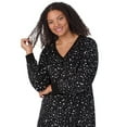 thumbnail image 5 of Aria Women’s Super-Soft Velour 46” Long Sleeve V-Neck Sleepwear Lounger, Sizes XS-4X, 5 of 8