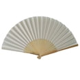 thumbnail image 4 of Birdeem Pattern Folding Dance Wedding Party Lace Silk Folding Hand Solid Color Fan, 4 of 10