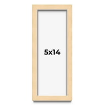 5x14 In Frame Beige Real Wood Picture Frame Width 0.75 inches | Interior Frame Depth 0.5 inches |