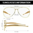 thumbnail image 2 of Retro Gold Aviator Sunglasses for Women Men, 2025 Metal Oversized 70s Aviators Sun Glasses, 2 of 5