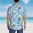 thumbnail image 3 of Lsque Cute Animals Surfers pattern Hawaiian Shirt for Men, Unisex Summer Beach Casual Short Sleeve Button Down Shirts-XX-Large, 3 of 9