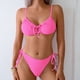 thumbnail image 1 of Traje de baño tankini para mujer, de color liso, con cordones, dividido, para playa, aguas termales, de dos piezas, para mujer, tankini, de 2 piezas, para mujer, trajes de baño para mujer, tankini par, 1 of 6