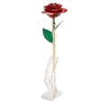 thumbnail image 1 of Real Rose Gold Dipped Decoration 24K Plated Gold Dipped Rose with Stand for Mother Wife Girlfriend Red, 1 of 5