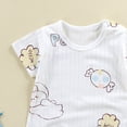 thumbnail image 5 of NIEWTR Baby 6-12 Months One-Piece Romper Baby Romper Cartoon Baby Bodysuit Cute Short Sleeved Baby Romper A18-White, 5 of 6