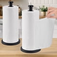 thumbnail image 2 of 2 Pack Stainless Steel Free Standing Paper Towel Holder, Easy Loading Counter Top Paper Towel Holder for Kitchen Bedroom and Bathroom (Black), 2 of 3