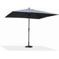 thumbnail image 4 of PURPLE LEAF 10' x 10' Patio Market Umbrella Outdoor Table Sun Umbrellas with Crank 8 Aluminum Sturdy Ribs for Pool Deck Backyard Beach Grey, 4 of 7