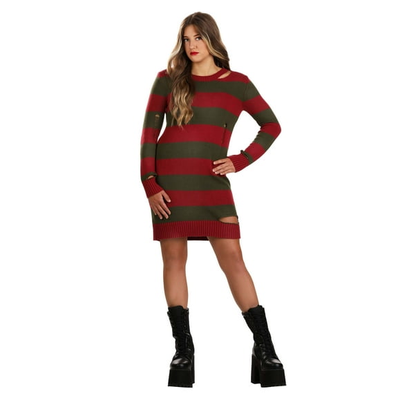 Distressed Nightmare on Elm Street Sweater Dress for Women