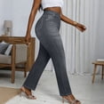 thumbnail image 5 of Cutuoiiu Women Comfortable High Waist Flare Jeans Look Pants with Pockets Everyday Wear Stretch Trousers Gifts, 5 of 9