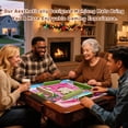 thumbnail image 6 of Mahjong Mat 31.5" x 31.5" Pink Arch Fountain Park Decorative Water Splash Non-Slip Noise Reduction American Mahjong Tiles Table Cover for Dominoes Poker Card Board Games Gift, 6 of 8