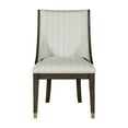 thumbnail image 2 of 2 Armchairs , Brown With Gold Accents, Textured Fabric Upholstery, Wooden Dining Chairs, 250lbs Weight Capacity, 25.5" Width Modern Armchairs, Color Ornaments, Upholstered , Frame, Room Seating,, 2 of 6
