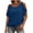 Navy, variant on Women Cold Shoulder Short Sleeve Loose Casual Tank Top