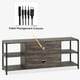 thumbnail image 4 of QinaQin Mueble para TV de 63 pulgadas estilo farmhouse para pantallas de 75 pulgadas, con puertas de malla, repisas y almacenamiento, acabado roble rústico, 4 of 7