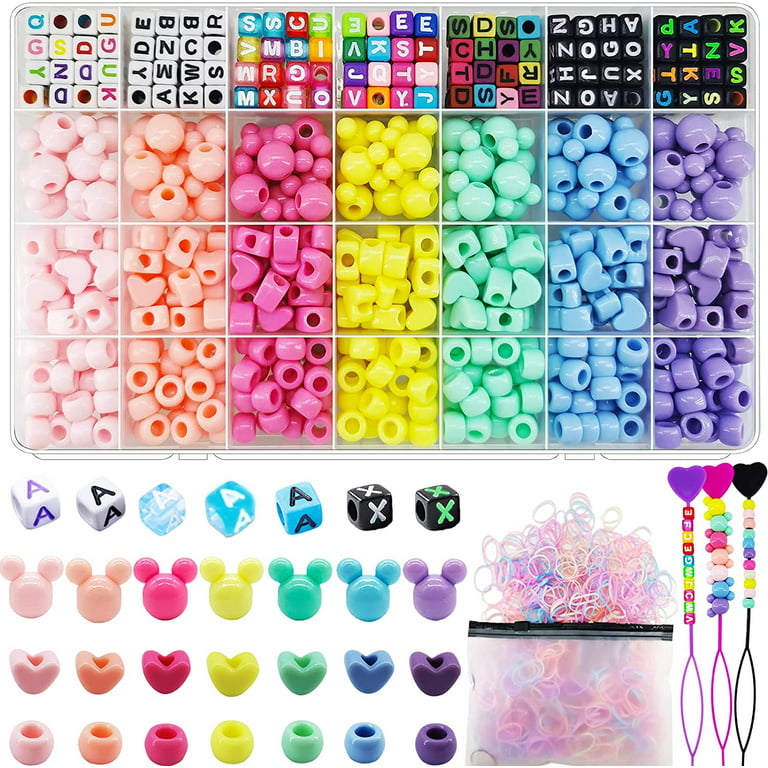 50 Mixed Pastel Color Acrylic Heart Pony Beads 15mm Kids Craft Kandi  Bracelets - Beads - AliExpress