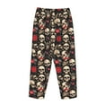 thumbnail image 5 of Daiia rock record Skull Women's Sleep Pant with Pockets and Drawstring,Pajama Pants-X-Large, 5 of 9