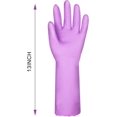 thumbnail image 5 of Guantes de limpieza reutilizables para lavavajillas sin látex, forro de algodón, guantes de cocina, 2 pares (morado+azul, mediano), 5 of 5