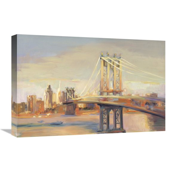 Global Gallery's 'Manhattan Reflection' By Marilyn Hageman Stretched Canvas Wall Art