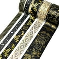 thumbnail image 4 of Wrapables Decorative Gold Foil Washi Tape Box Set for Arts & Crafts, Scrapbooking, Stationery, Diary (10 Rolls), Midnight, 4 of 7