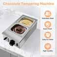 thumbnail image 3 of QinaQin Stainless Steel Chocolate Melting Pot, 2-Tank Commercial Tempering Machine with Temperature Control, 3 of 8