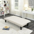 thumbnail image 2 of Belleze Convertible Futon Bed Sofa Couch Lounger Microfiber - Vanilla, 2 of 6