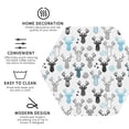 thumbnail image 3 of Zufioo Winter Art Blue and Black Moose Print Leather Coaster Set, Decorative PVC Coasters 4-pack - Scald and Stain-resistant, Suitable for Home, Cafes, Restaurants-Hexagon, 3 of 6