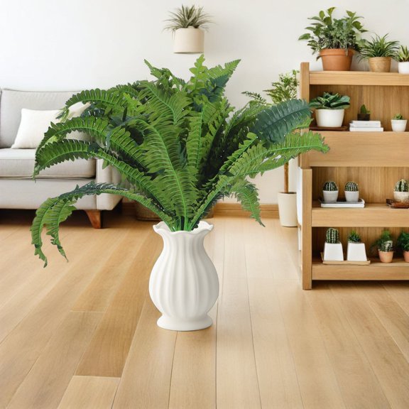 ETEREAUTY Artificial Fern Leaf Stems Greenery Picks for Indoor and Outdoor Decorative Faux Plants and Home Decor