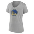 thumbnail image 2 of Women's Heather Gray Golden State Warriors Alternate Logo V-Neck T-Shirt, 2 of 3