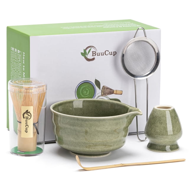 Juego de batidores para matcha Buucup, cuenco para matcha, soporte para batidores, cuchara y tamiz