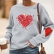 thumbnail image 2 of RKSTN Valentine Gifts Sweatshirts for Women Oversized Crewneck Valentine's Day Heart Graphic Print Hoodless Sweatshirt Womens Casual Plus Size Round Neck Loose Comfy Sweatshirt Fall Spring Clothes, 2 of 6