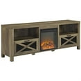thumbnail image 2 of Walker Edison Abilene 70" Rustic Farmhouse Fireplace TV Stand - Reclaimed Barnwood, 2 of 2