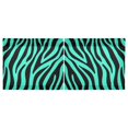 thumbnail image 3 of Mint Green Zebra Print Pattern Tier Curtains Tier Kitchen Living Room Bedroom Balcony 2 Panels 27x24 Inch, 3 of 9