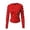 Red, variant on Norvella Womens Polka Dot T Shirt Crew Neck Long Sleeve Slim Fit Stretch Casual Tee Everyday Fall Layering Top
